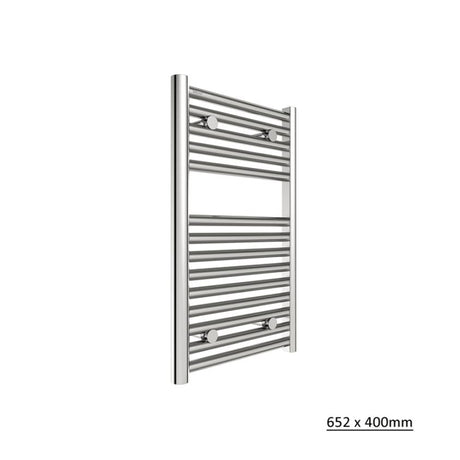 Tissino Ladder Rails 652 x 400 / Central Heating Tissino Hugo2 Designer Towel Radiator in Chrome