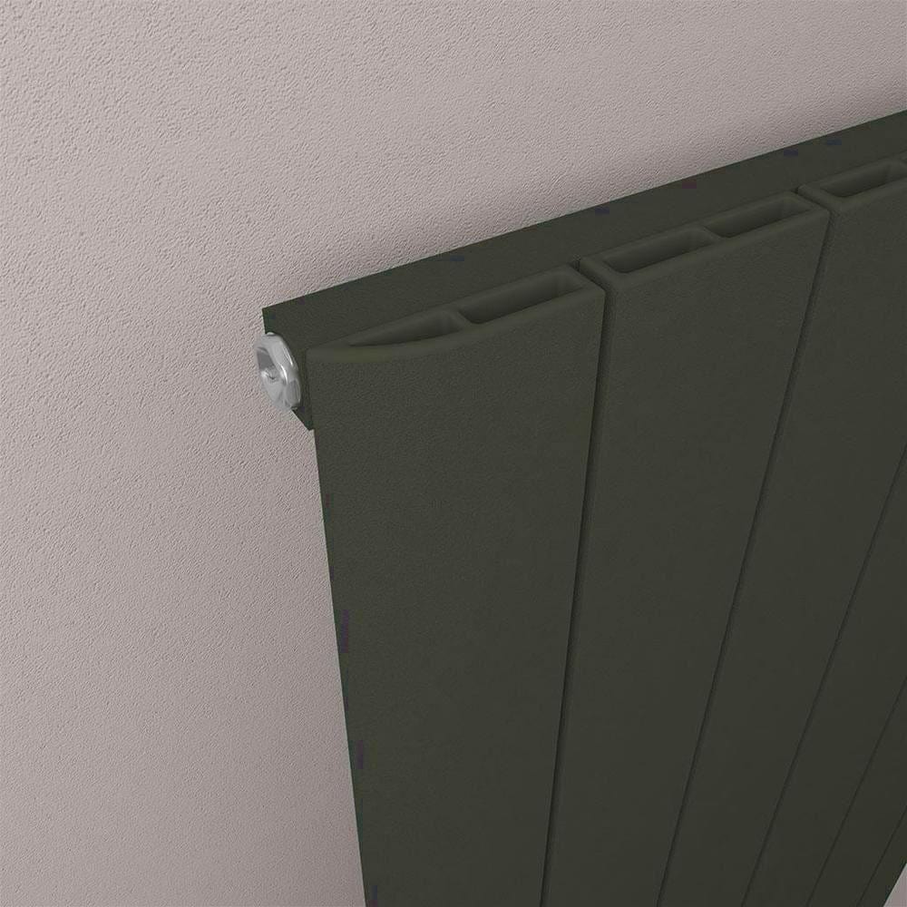Eastbrook Panel Radiator Eastbrook Peretti Straight Vertical Aluminium Radiator in Matt Black
