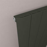 Eastbrook Panel Radiator Eastbrook Peretti Straight Vertical Aluminium Radiator in Matt Black