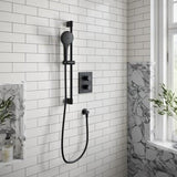 Villeroy & Boch Shower Riser Rail Matt Black Villeroy & Boch Verve Riser Rail Shower Kit with Three Function Handset