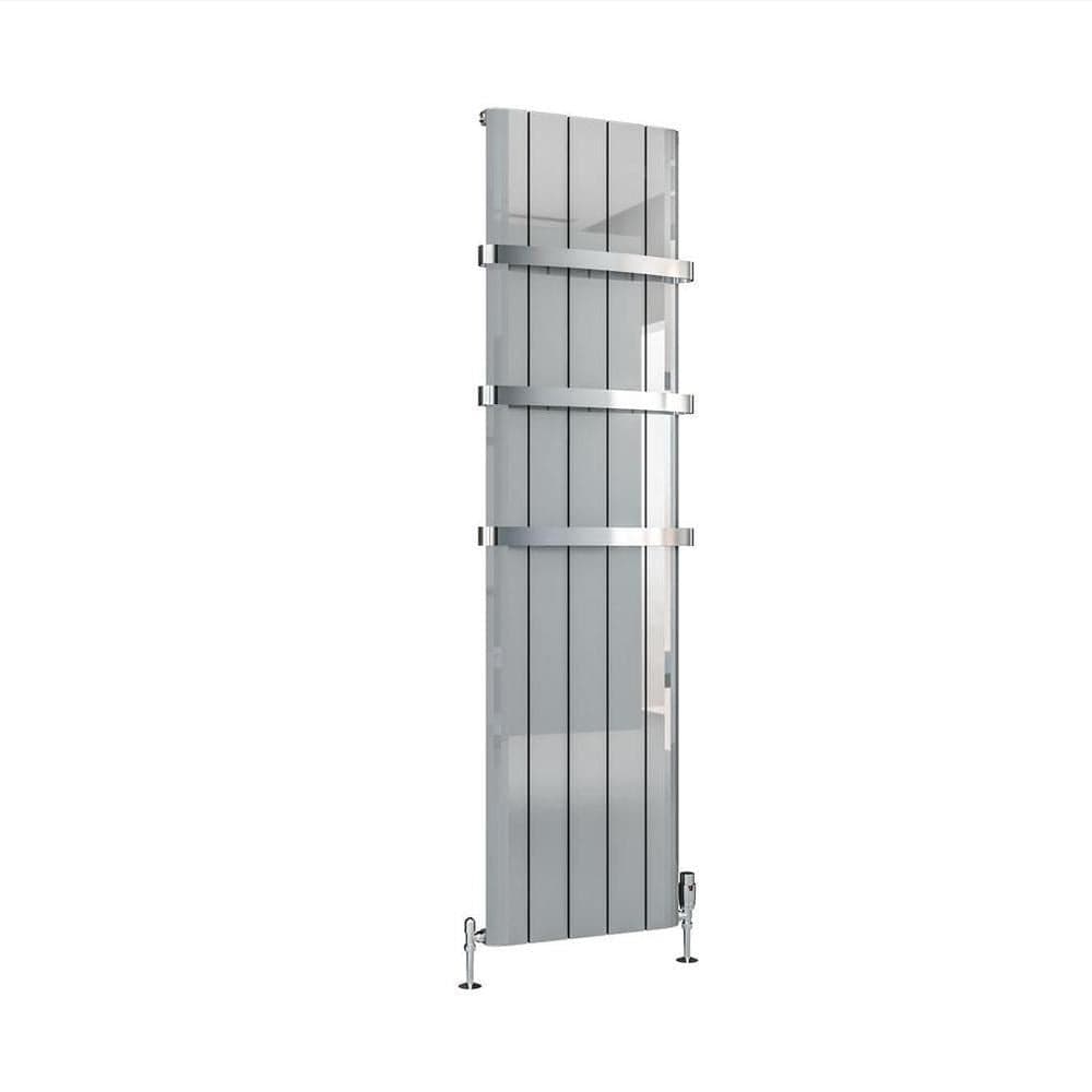 Eastbrook Panel Radiator Eastbrook Peretti Straight Vertical Aluminium Radiator in Polished Aluminium