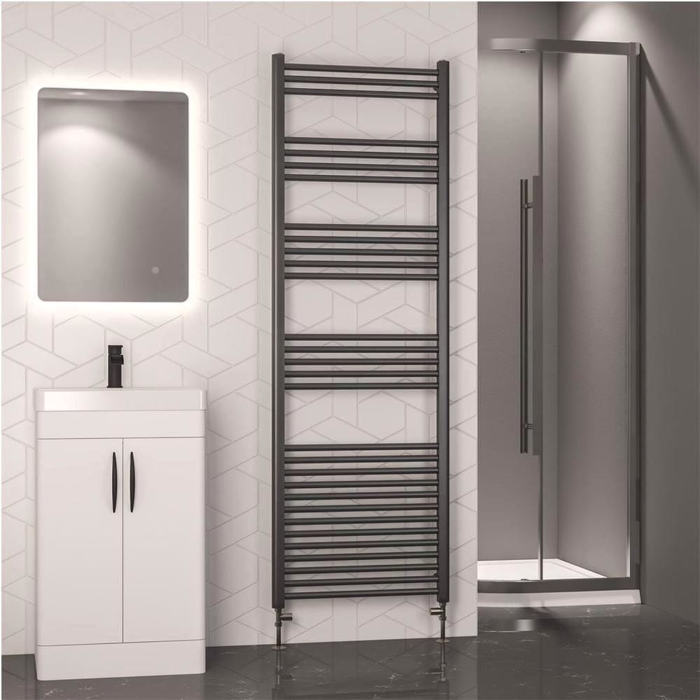 Eastbrook Wendover Straight Heated Towel Rail in Brushed Gunmetal