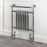 Eastbrook Inset Radiator Eastbrook Ampney Vertical Traditional Radiator Heated Towel Rail - 940mm x 674mm - Chrome