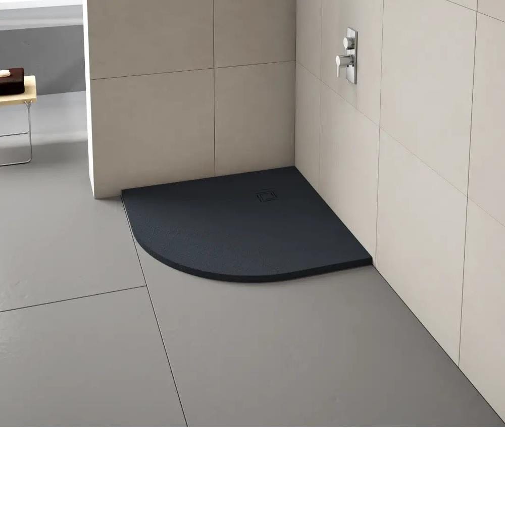 Merlyn Quadrant Shower Tray Pure Black Merlyn Truestone Quadrant Shower Tray
