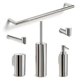 Clearwater Accessory Set Chrome Clearwater Mio Comprehensive Bathroom Accessories Pack