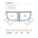 Merlyn Quadrant Shower Enclosure Merlyn Ionic Essence Frameless 8mm 1 Door Offset Quadrant Shower Enclosure