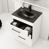 Imex Floor Standing Vanity Unit Imex Croma Floor Standing Three Drawer 600mm Vanity Unit with 1 Tap Hole Basin