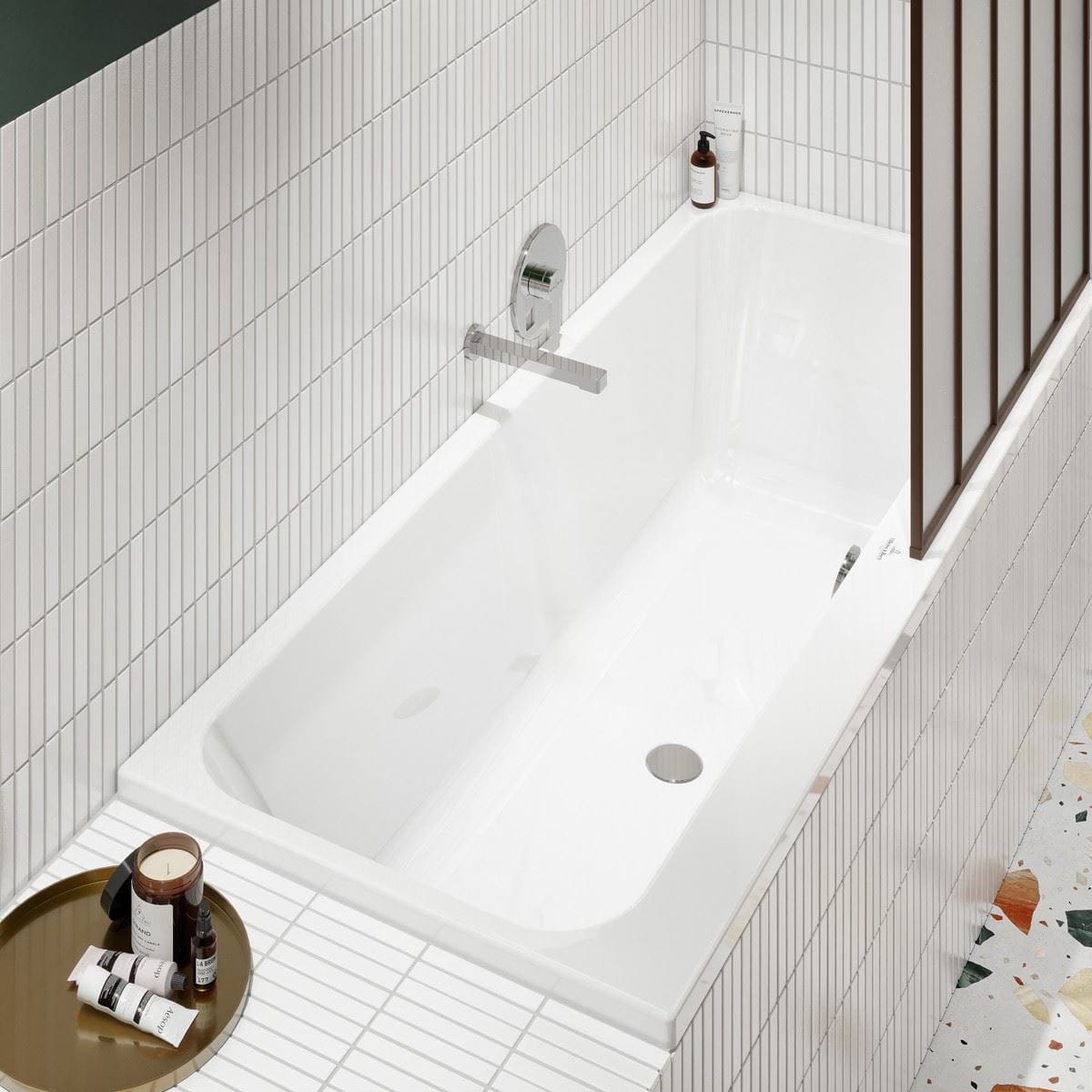 Villeroy and Boch Concealed Shower Valve Villeroy & Boch Architectura Single Outlet Trim Set in Chrome