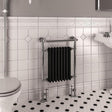 Eastbrook Central Heating Eastbrook Isbourne Straight Vertical Traditional Radiator in Matt Black