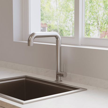 Crosswater Kitchen Tap Crosswater Tube Stainless Steel Kitchen Sink Mixer Tap with Swivel Spout