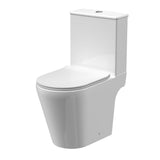 Aquarius Bathrooms Close Coupled Toilet Aquarius Metric Rimless Open Back Close Coupled Toilet with Soft Close Seat