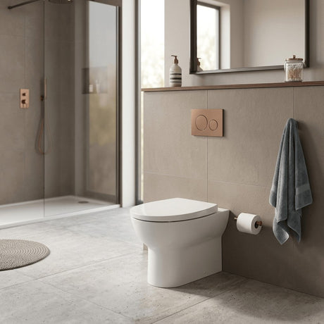 Aquarius Bathrooms Back To Wall Toilet Aquarius Urbano Rimless Back to Wall Toilet Pack with Cistern, Flush Plate, Soft Closing Seat and Hinge Covers