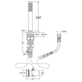 Crosswater Shower Handset Crosswater MPRO Follow Me Round Shower Handset and Hose