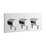 Crosswater Concealed Shower Valve Crosswater MPRO 2 Outlet, 3 Handle Landscape Concealed Thermostatic Shower Valve