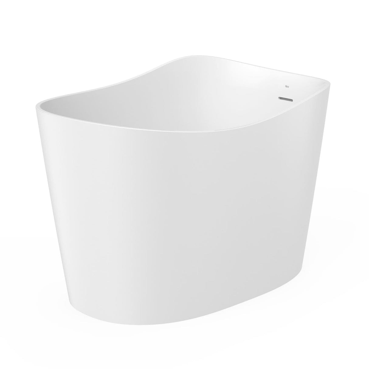 Roca Modern Freestanding Bath Roca Ohtake Oval Freestanding Stonex® Oval Japanese Bath with Click-Clack Waste