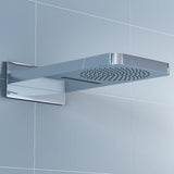Crosswater Fixed Shower Head Crosswater Revive Overhead Shower Head with Waterfall Feature in Chrome
