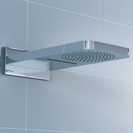Crosswater Fixed Shower Head Crosswater Revive Overhead Shower Head with Waterfall Feature in Chrome