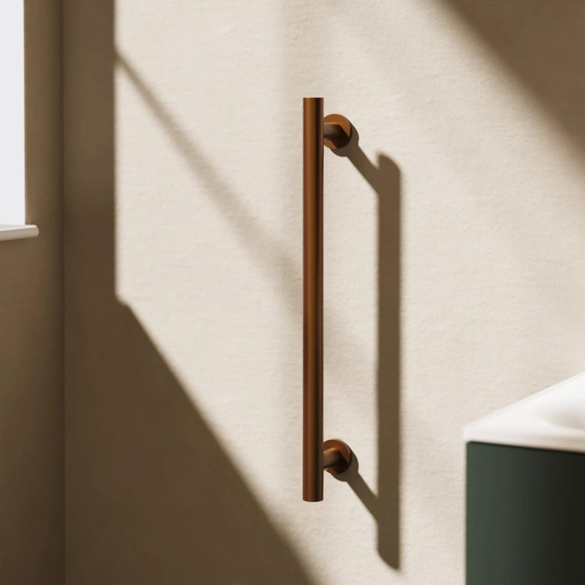 Crosswater Grab Rail/Bar Brushed Bronze / 600mm Crosswater Straight Grab Bar