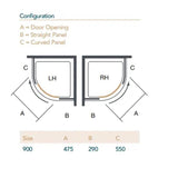 Merlyn Quadrant Shower Enclosure Merlyn Ionic Essence Frameless 8mm 1 Door Quadrant Shower Enclosure