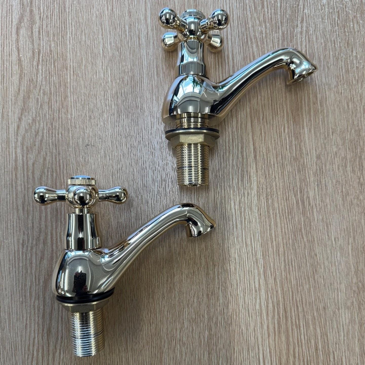 Vado Pillar Bath Tap Vado Victoriana Bath Pillar Taps (Pair) in Antique Gold