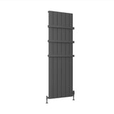 Eastbrook Peretti Straight Vertical Aluminium Radiator in Matt Anthracite
