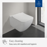 Villeroy & Boch Toilet Seat Villeroy & Boch Venticello Soft Close, Quick Release Slimline Sandwich Toilet Seat in White Alpin