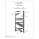 JIS Designer Towel Radiator JIS Sussex Findon Vertical Stainless Steel Designer Heated Towel Rail