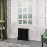 Eastbrook Rivassa Traditional 3 Column Radiator in Matt Black