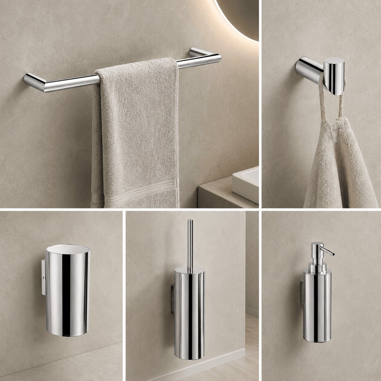 Clearwater Accessory Set Clearwater Mio Comprehensive Bathroom Accessories Pack