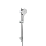 Roca Shower Riser Rail Chrome Roca Plenum 3 Function Shower Handset with Slide Rail, Bracket and Hose