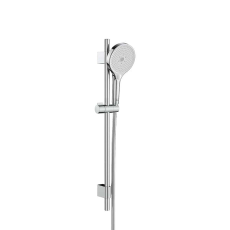 Roca Shower Riser Rail Chrome Roca Plenum 3 Function Shower Handset with Slide Rail, Bracket and Hose