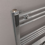 Eastbrook Ladder Rail Eastbrook Wendover Straight Vertical Heated Towel Rail - 1200 x 600mm - Chrome