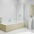 Merlyn Bath Screen Right Handed Merlyn 2 Panel Fixed Bath Screen with Hinged Panel
