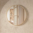 Crosswater Standard Mirror 600mm / Brushed Brass Crosswater Infinity Round Framed Mirror