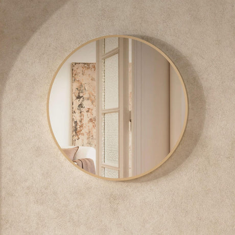 Crosswater Standard Mirror 600mm / Brushed Brass Crosswater Infinity Round Framed Mirror