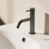 Crosswater Mono Basin Tap Slate Crosswater MPRO Basin Mixer Tap with Knurled Handle