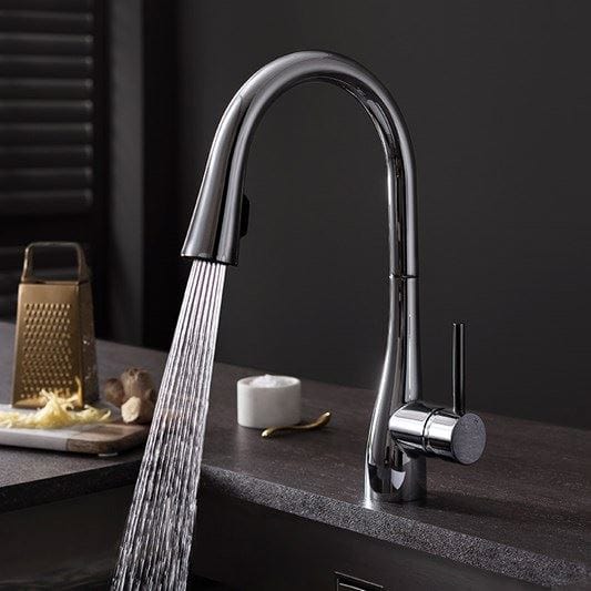 Crosswater Kitchen Tap Crosswater Cook Side Lever Kitchen Mixer Tap with Concealed Dual Function Spray