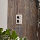 Vado Concealed Shower Valve Vado Phase 2 Outlet, 2 Handle Vertical Thermostatic Shower Valve in Chrome