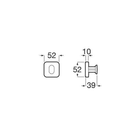 Roca Robe Hook Roca Victoria Square Robe Hook