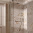 UK Bathroom Store Concealed Shower Set Brushed Nickel / Ceiling Arm / 200mm Crosswater Module Shower Set 1 with Fixed Head and Pencil Handset