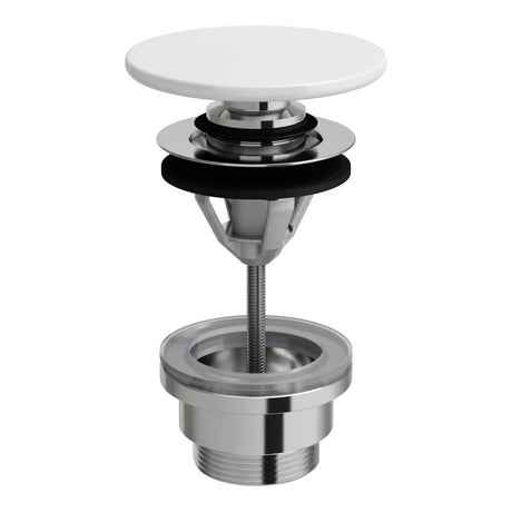 Laufen Basin Waste Matt White Laufen Unslotted Pop-Up Basin Waste with SaphirKeramik Cover