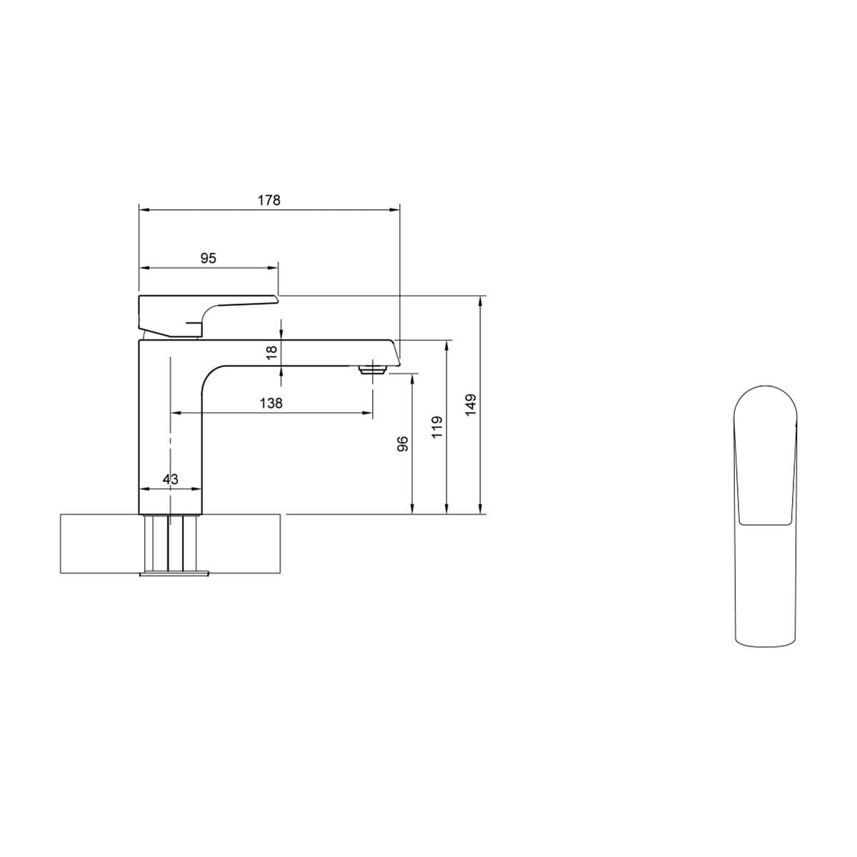 Villeroy and Boch Mono Basin Tap Villeroy & Boch Liberty Single Lever Basin Mixer