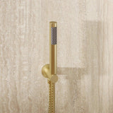 Crosswater Shower Handset Brushed Brass Crosswater MPRO Wall Mounted Outlet with Shower Handset and Hose
