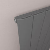 Eastbrook Peretti Straight Vertical Aluminium Radiator in Matt Anthracite