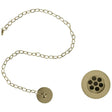 Burlington Basin Waste Gold Burlington Basin Plug and Chain (Slotted Waste)
