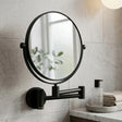 Smedbo Cosmetic and Shaving Mirror Matt Black Smedbo Outline Round Extendable Magnified Mirror