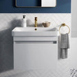 Britton Wall Mounted Vanity Unit Matt White Britton Dalston Wall Mounted 500mm Vanity Unit with Basin
