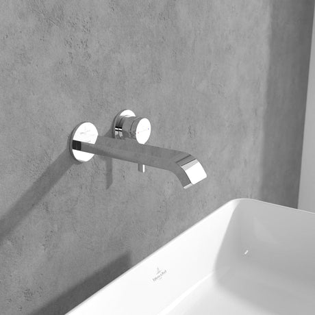 Villeroy & Boch Wall Mounted Basin Tap Chrome Villeroy & Boch Dawn Wall Mounted Single-Lever Basin Mixer Tap