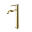 Sagittarius Tall Basin Tap Brushed Brass Sagittarius Ergo Tall Mono Basin Mixer Tap with Sprung Waste