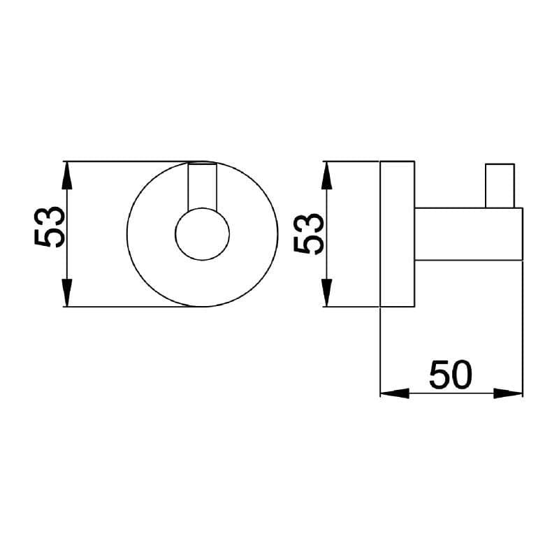 JTP Robe Hook JTP VOS Single Robe Hook